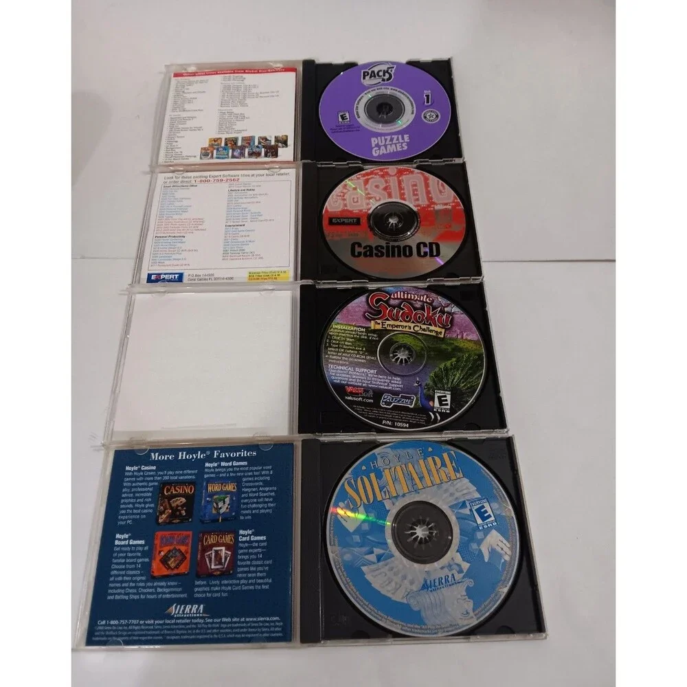 Set Of 4 PC Puzzles & Games